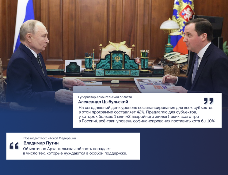 Президент РФ назвал Поморье регионом, нуждающимся в особой поддержке при реализации программы по расселению аварийного жилфонда. Президент РФ назвал Поморье регионом, нуждающимся в особой поддержке при реализации программы по расселению аварийного жилфонда.