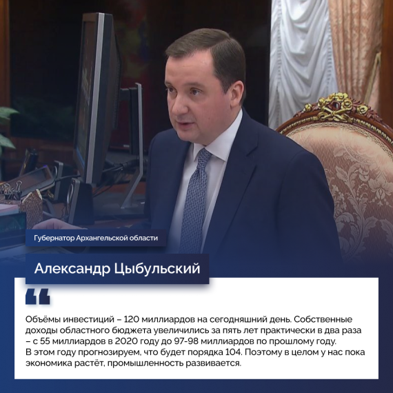Губернатор доложил Президенту об основных результатах социально-экономического развития Поморья. Губернатор доложил Президенту об основных результатах социально-экономического развития Поморья.